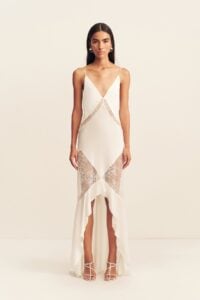 Shona Joy Labyrinth Lace Panelled Ruffle Maxi Dress - Image 1