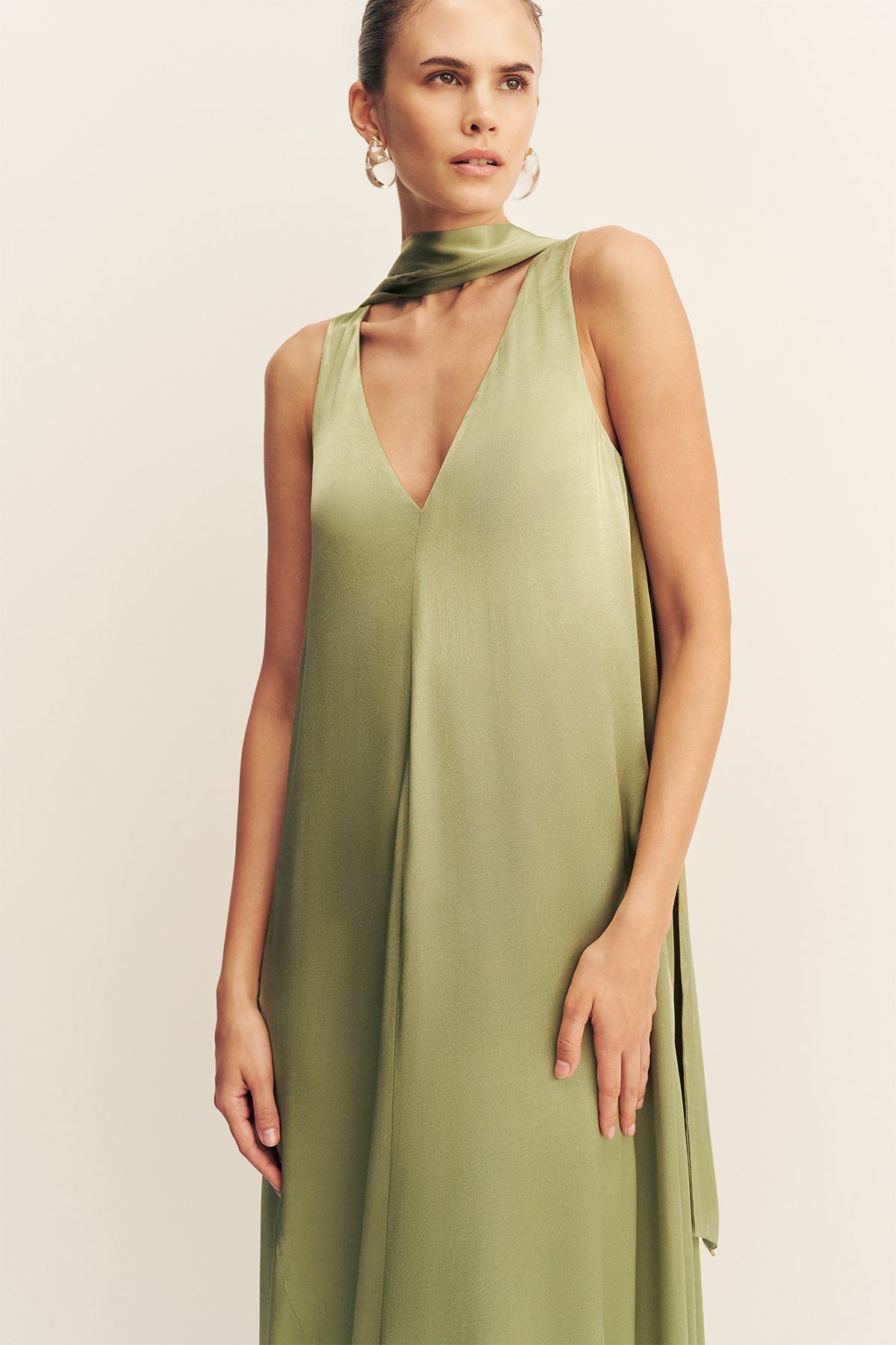MNSJ140926213050058_2 Shona Joy LA Lune Scarf Panelled Maxi Dress - Image 2