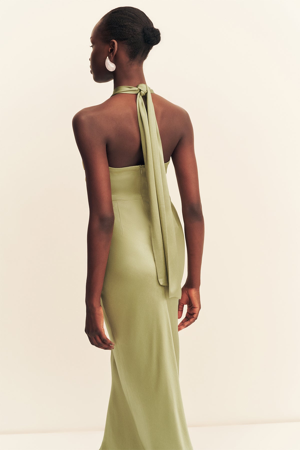MNSJ140926213050059_2 Shona Joy LA Lune Ruched Halter Maxi Dress - Image 2