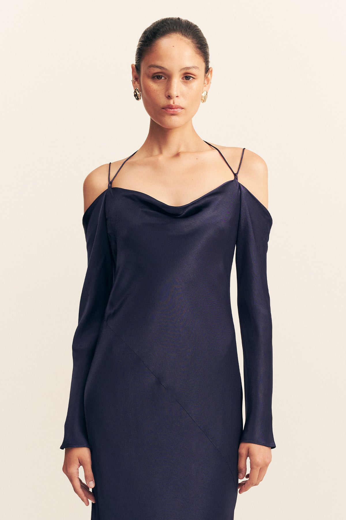 MNSJ140926213050062_2 Shona Joy LA Lune Off Shoulder Tie Maxi Dress - Image 2