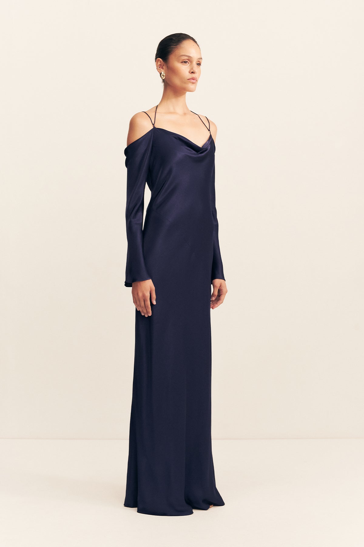 MNSJ140926213050062_3 Shona Joy LA Lune Off Shoulder Tie Maxi Dress - Image 3