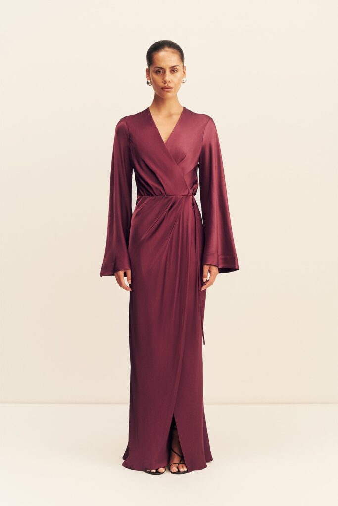 Shona Joy LA Lune Long Sleeve Wrap Maxi Dress - Image 1