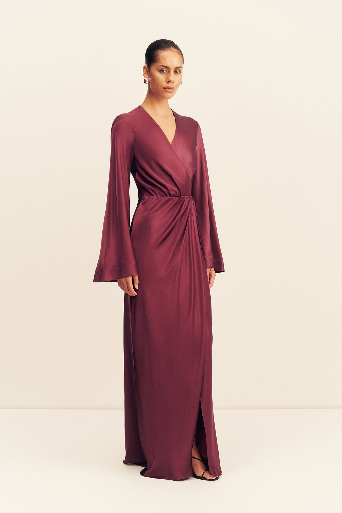 MNSJ140926213050063_3 Shona Joy LA Lune Long Sleeve Wrap Maxi Dress - Image 3