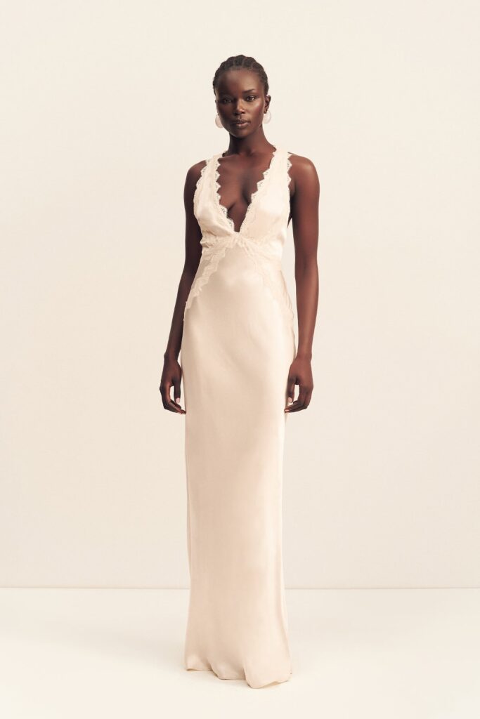 Shona Joy LA Lune Lace Cross Back Maxi Dress - Image 1