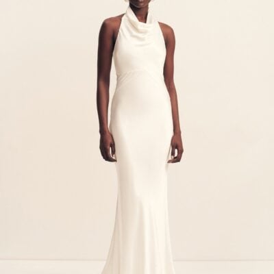 Shona Joy LA Lune High Cowl Open Back Gown - Image 1