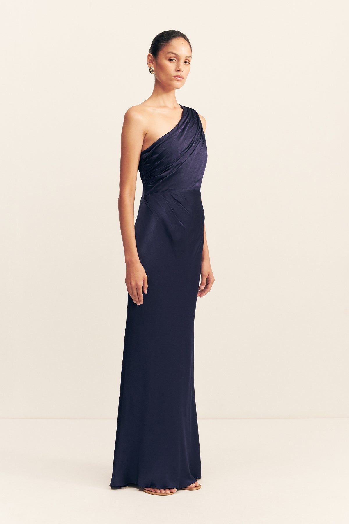 MNSJ140926213050069_3 Shona Joy LA Lune Gathered One Shoulder Maxi Dress - Image 3