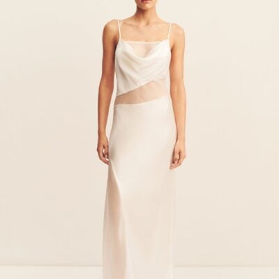 Shona Joy Iza Silk Contrast Maxi Dress - Image 1