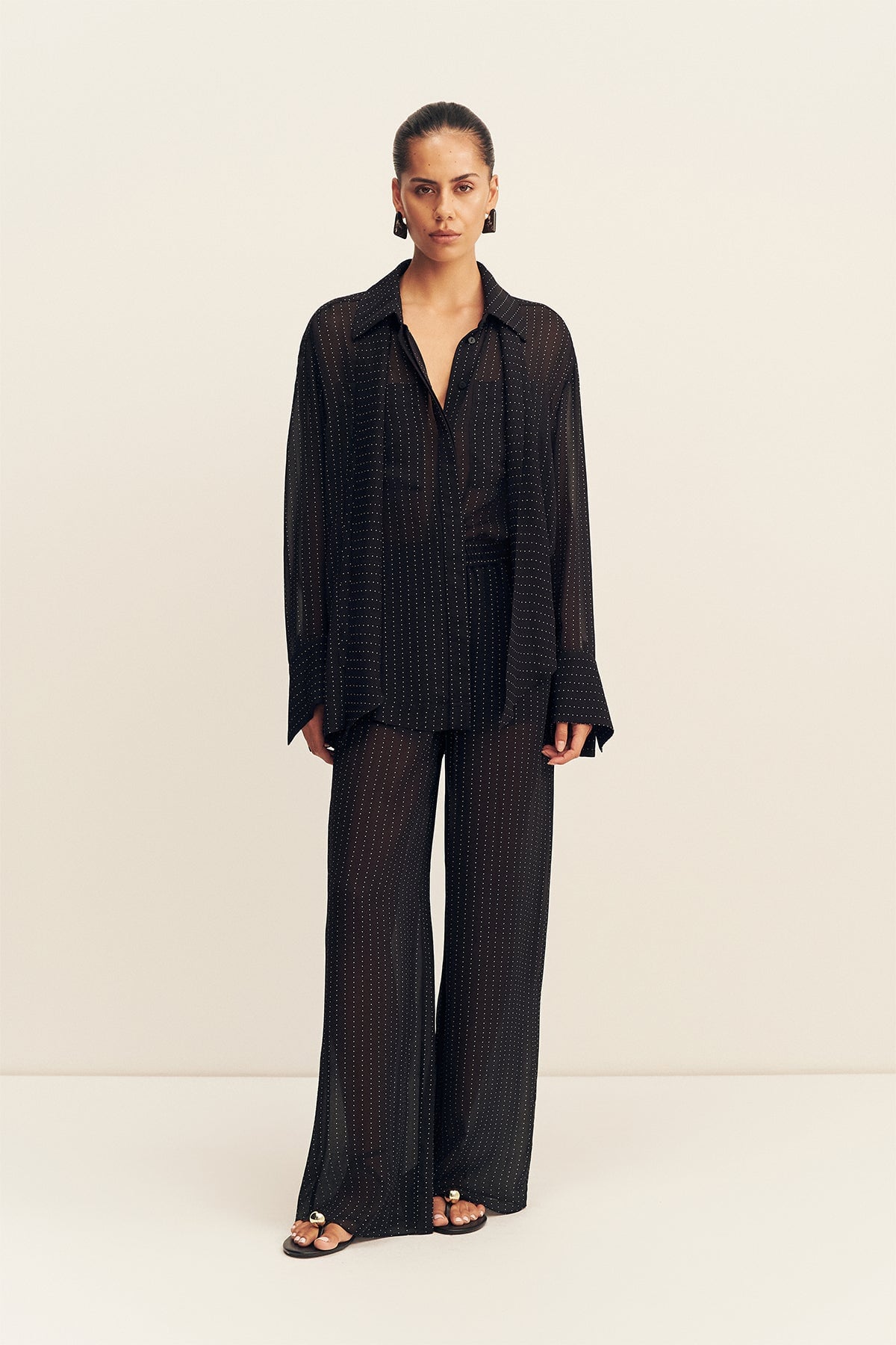 Shona Joy Irving Polka Dot Sheer Pant - Image 1