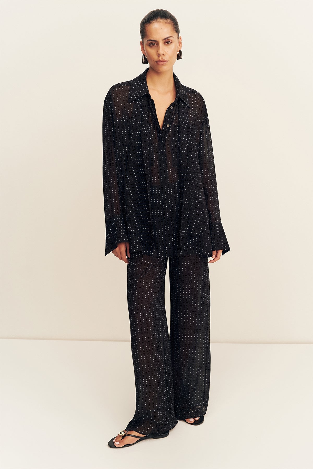 Shona Joy Irving Polka Dot Sheer Pant - Image 3