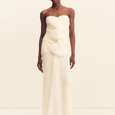 Shona Joy Federick Pleated Ruffle Maxi Dress - Image 1