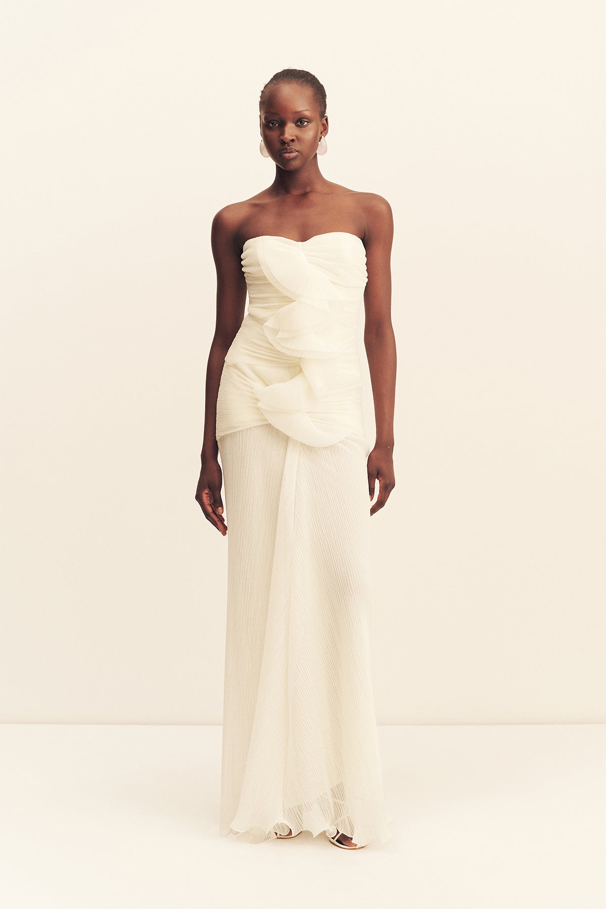 Shona Joy Federick Pleated Ruffle Maxi Dress - Image 1
