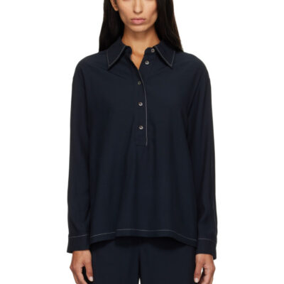 A.P.C. Navy Beauvoir Blouse