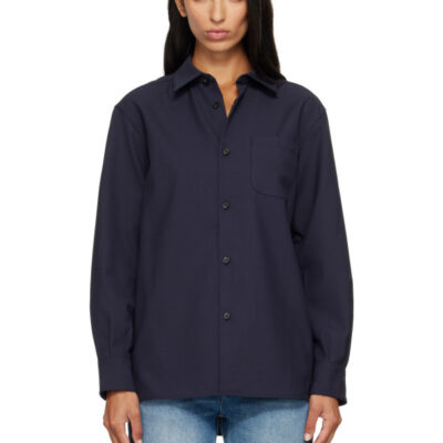 A.P.C. Navy Elegant Overshirt