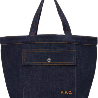A.P.C. Navy Jade Tote