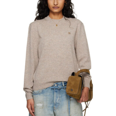 Acne Studios Beige Fitted Yak Wool Sweater