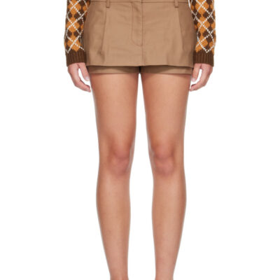 Acne Studios Beige Layered Satin Skort