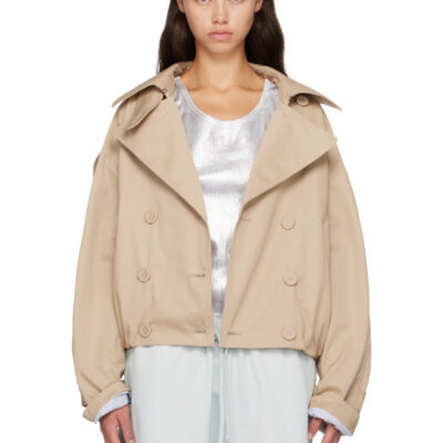 Acne Studios Beige Short Trench Jacket
