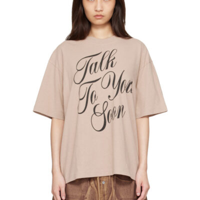 Acne Studios Beige 'Talk To You Soon' T-shirt