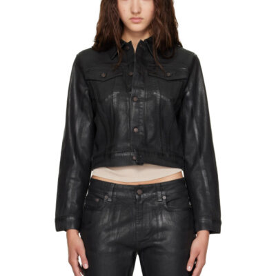 Acne Studios Black Fitted Denim Jacket