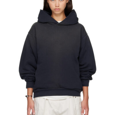 Acne Studios Black Fleece Logo Hoodie