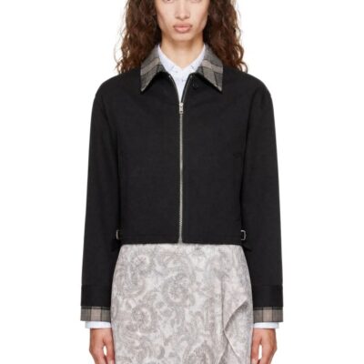 Acne Studios Black Layered Garbardine Jacket