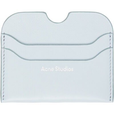 Acne Studios Blue Leather Card Holder