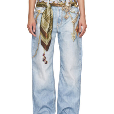 Acne Studios Blue Trompe-L'Oeil Jewellery Jeans