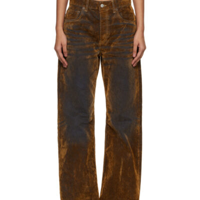 Acne Studios Brown 2021 Flocked Denim Jeans