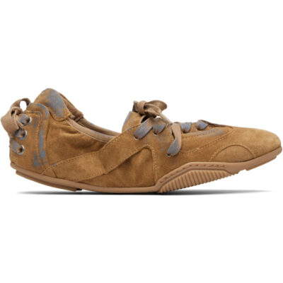 Acne Studios Brown & Blue Lace-up Suede Sneakers