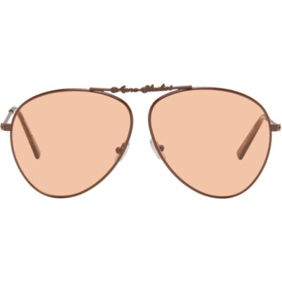 Acne Studios Brown Metal Aviator Sunglasses