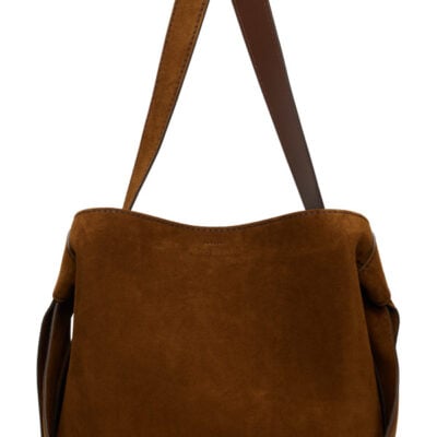 Acne Studios Brown Musubi Suede Midi Bag