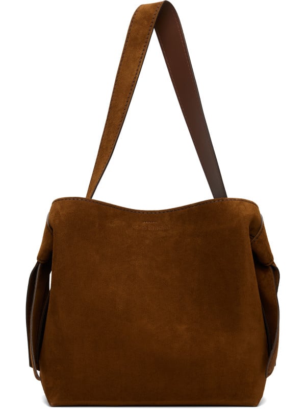 Acne Studios Brown Musubi Suede Midi Bag