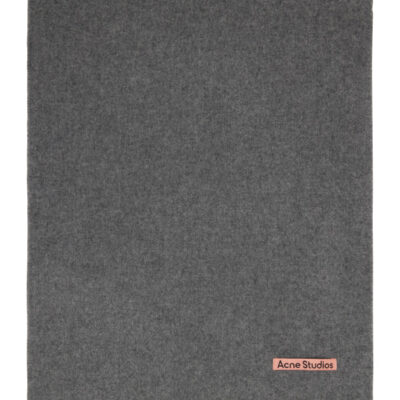 Acne Studios Gray Fringed Wool Scarf