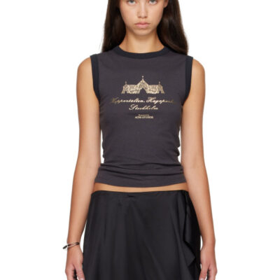 Acne Studios Gray Ribbed Tank Top