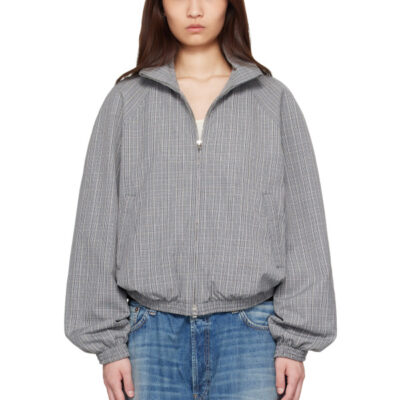 Acne Studios Gray Technical Check Jacket