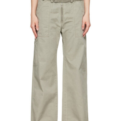 Acne Studios Gray Twill Belt Trousers