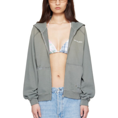Acne Studios Khaki Mended Fleece Hoodie