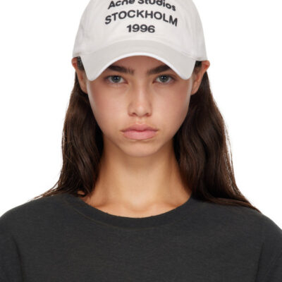 Acne Studios Off-White '1996' Logo Baseball Cap