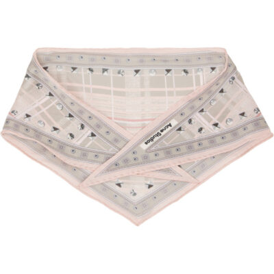 Acne Studios Pink & Taupe Check Silk Scarf