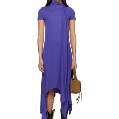 Acne Studios Purple Layered Midi Dress