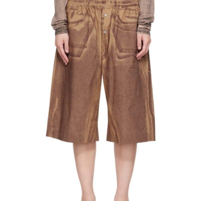 Acne Studios Tan Printed Shorts