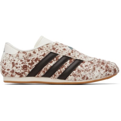 Adidas Originals Off-White & Brown Pony Print Taekwondo Sneakers