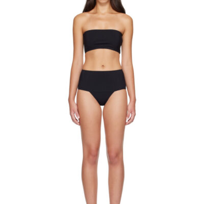 Alaïa Black Bandeau Bikini