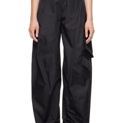 Alaïa Black Taffeta Cargo Pants