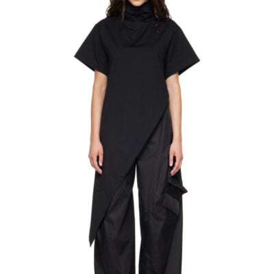Alaïa Black Triangle Cotton Jersey T-shirt