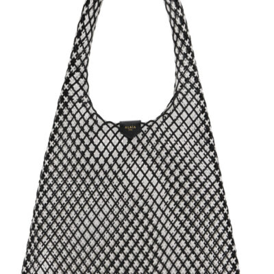 Alaïa Black & White One Piece Leather Net Tote