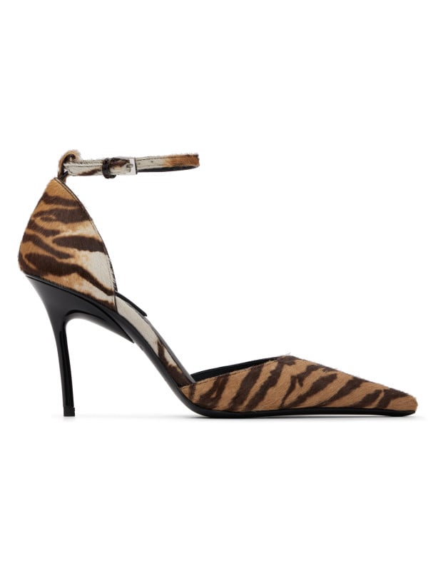 Alaïa Brown Haircalf Drop Pump Heels
