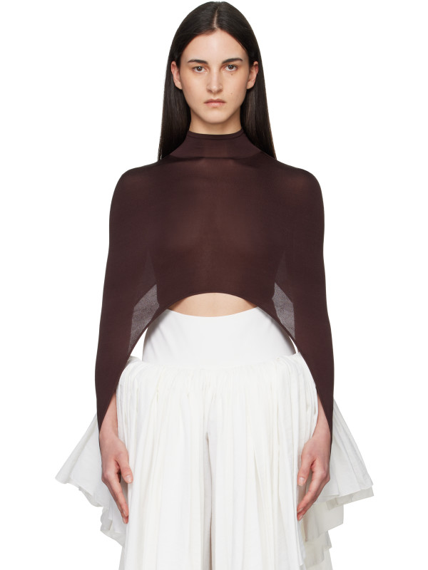 Alaïa Brown Second-Skin Tension Top