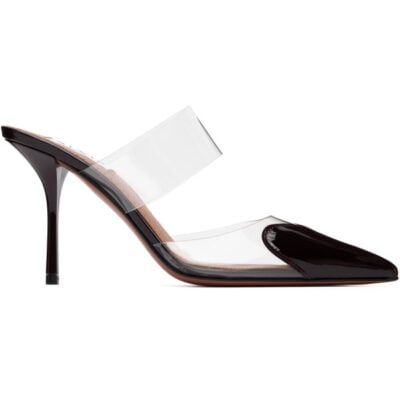 Alaïa Burgundy 'Le Cœur' Mule Heels