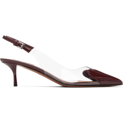Alaïa Burgundy 'Le Coeur' Heels